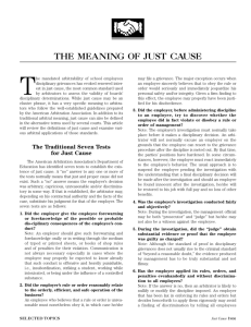 the meaning of just cause - New Jersey School Boards Association