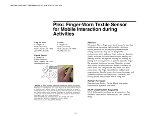 Finger-Worn Textile Sensor for Mobile Interaction during Activities