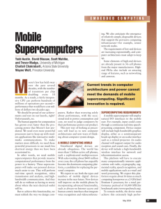 Mobile supercomputers - Electrical Engineering and Computer