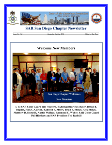 Fall 2012 Newsletter - Sons of the American Revolution