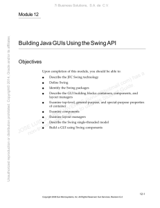 Building Java GUIs Using the Swing API