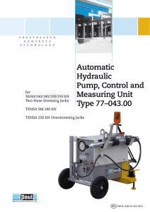Automatic Hydraulic Pump, Control and Measuring Unit Type 77