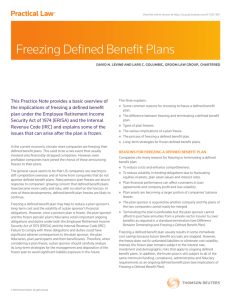 Freezing Defined Benefit Plans