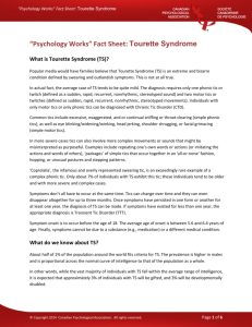 Tourette Syndrome - Canadian Psychological Association