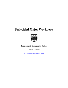Undecided Major Workbook - Bucks County Community College