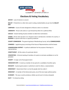 Elections & Voting Vocabulary