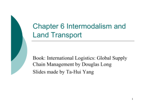 Chapter 6 Intermodalism and Land Transport