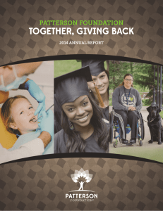 together, giving back - Patterson Foundation