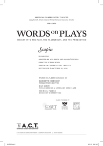 Scapin Words on Plays (2010) - American Conservatory Theater