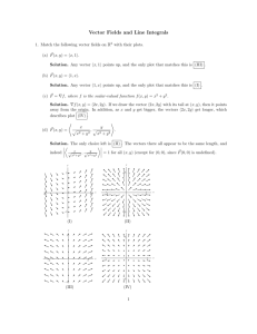 Vector Fields and Line Integrals