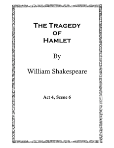 The Tragedy of Hamlet By William Shakespeare