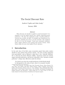 The Social Discount Rate