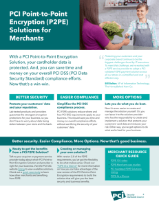 PCI Point-to-Point Encryption (P2PE) Solutions for Merchants