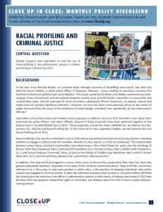 racial profiling and criminal justice