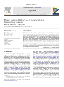 Children's use of character identity to infer shared