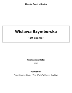 Wislawa Szymborska - poems
