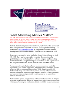What Marketing Metrics Matter?