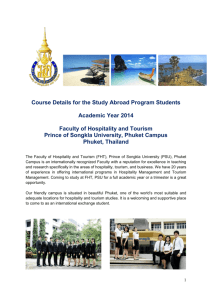 Course Details for the Study Abroad Program Students Academic