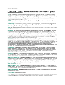 LITERARY TERMS—terms associated with “drama”