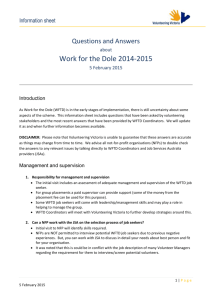 Work for the Dole 2014-2015