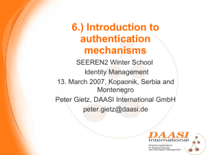 6.) Introduction to authentication mechanisms