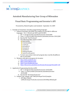 Autodesk Manufacturing User Group of Milwaukee Visual Basic
