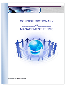 In-depth Glossary of Management Terms