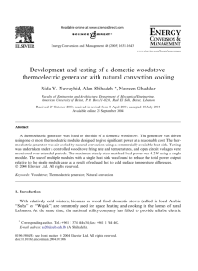 Development and testing of a domestic woodstove thermoelectric