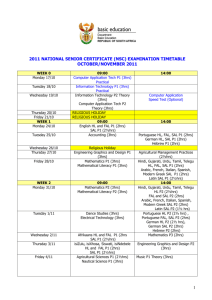 1 2011 national senior certificate (nsc) examination timetable