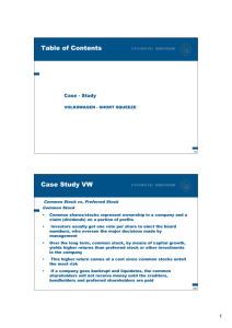 Table of Contents Case Study VW
