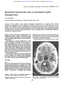 Brainstem haematoma due to presumed cryptic