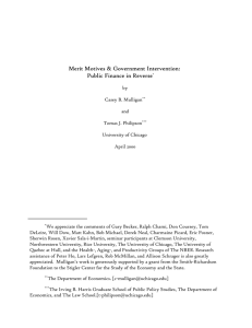 Merit Motives and Government Intervention