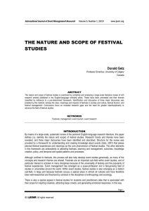 the nature and scope of festival studies