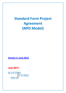 Standard Form Project Agreement (NPD Model)