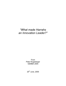 What made Harrahs an Innovation Leader?