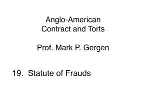 19. Statute of frauds (Session 8)