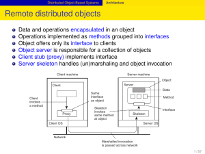 Remote distributed objects