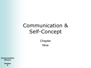 Chapter 9: Communication and Self