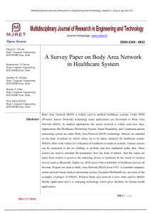 A Survey Paper on Body Area Network in Healthcare System