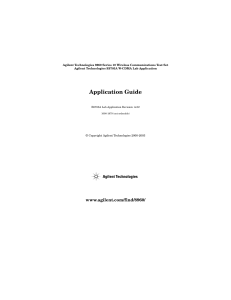 Application Guide - Agilent Technologies