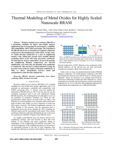 Thermal Modeling of Metal Oxides for Highly Scaled Nanoscale RRAM