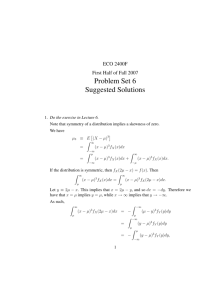 Problem Set 6 Suggested Solutions