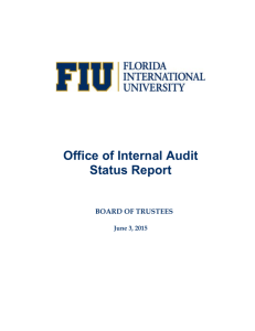 Office of Internal Audit Status Report