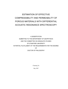 estimation of effective compressibility and permeability of porous