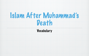 Islam After Muhammad Vocabulary