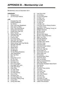 Annual Report 2014 Appendix B: Memberships List