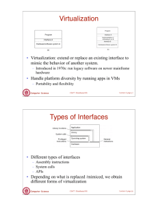 Virtualization Types of Interfaces