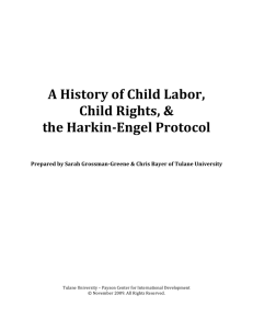 A History of Child Rights, Child Labor, and the Harkin