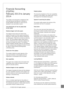 Financial Accounting (F3/FFA) February 2013 to January 2014