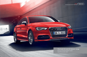 The Audi A3 and S3 Saloon range Pricing and Specification Guide